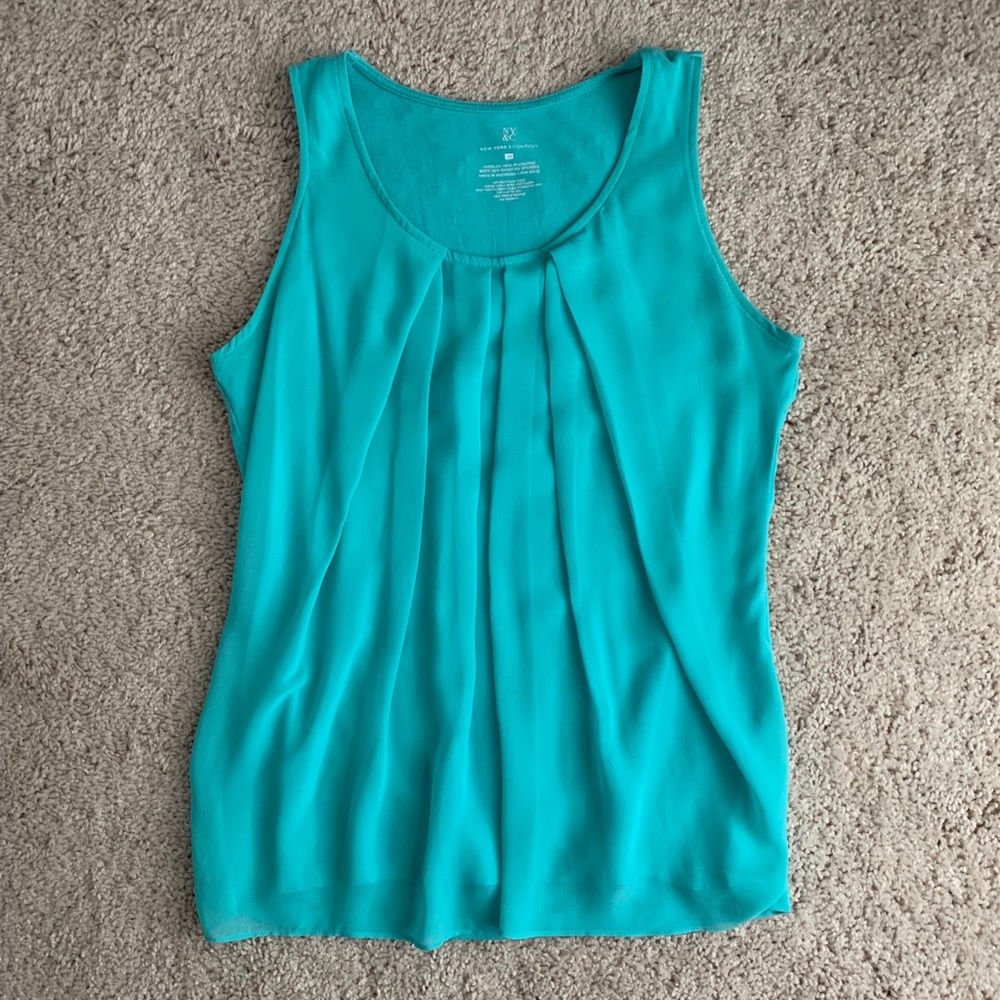 New York & Co. Teal Tank Blouse